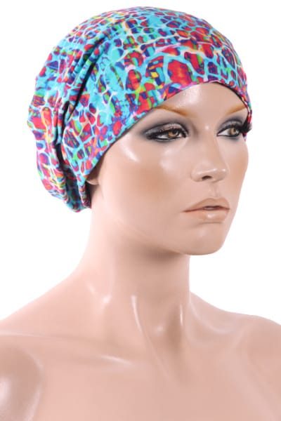 Softie Boho Beanie - Bright Animal Print